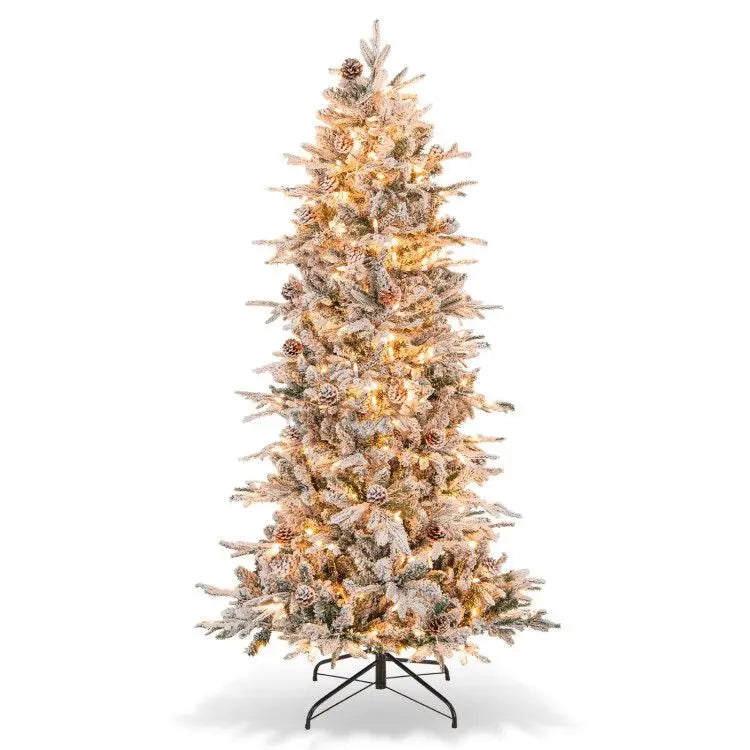 5.9 ft Artificial Pre-Lit Christmas Tree High Quality Holiday Decor