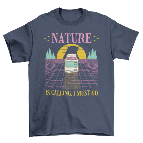 Camping van vaporwave t-shirt