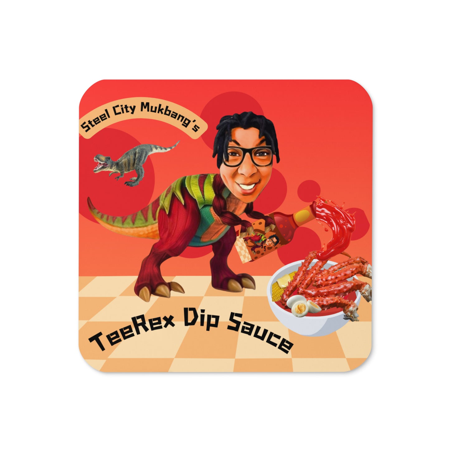 TeeRex Dip Sauce Coasters